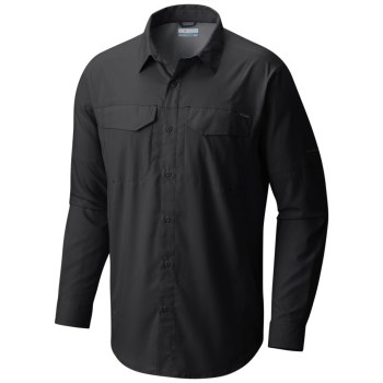 Columbia Muške Košulje - Silver Ridge Lite Long Sleeve Crne | ZFOM-62853